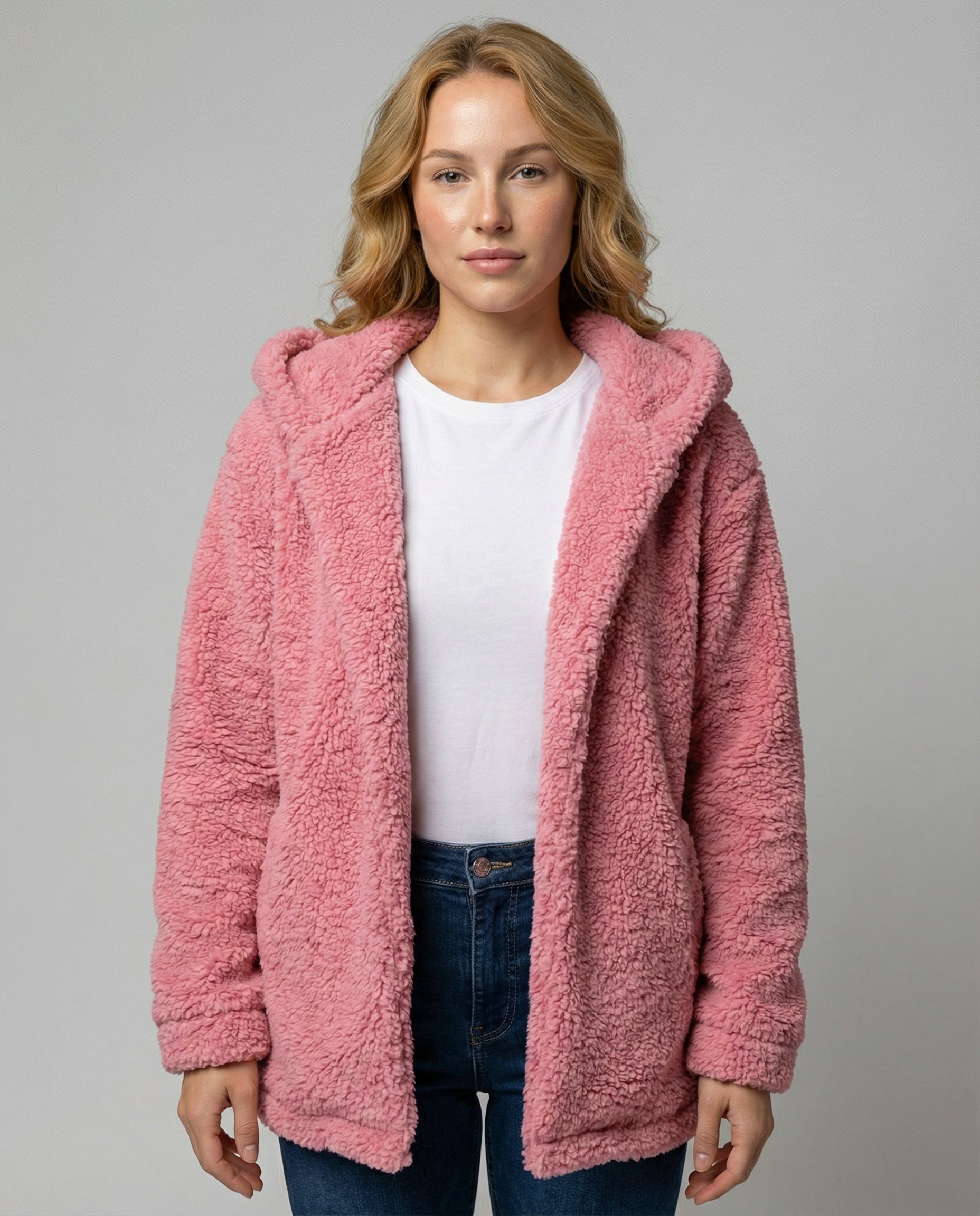 Damen Fleecejacke Teddyoptik - Norvielle