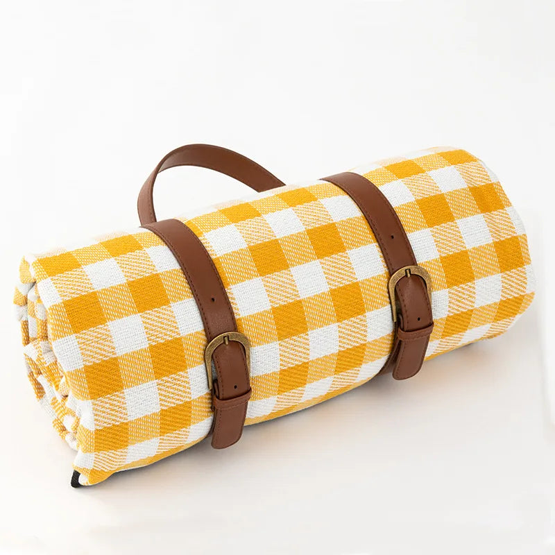 Wasserdichte Picknickdecke Kariert mit Tragegurt