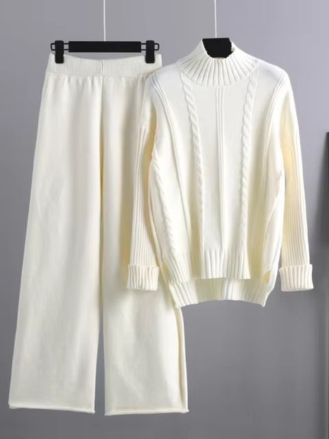 Norvielle Damen Strick-Kleid-Set Trendig