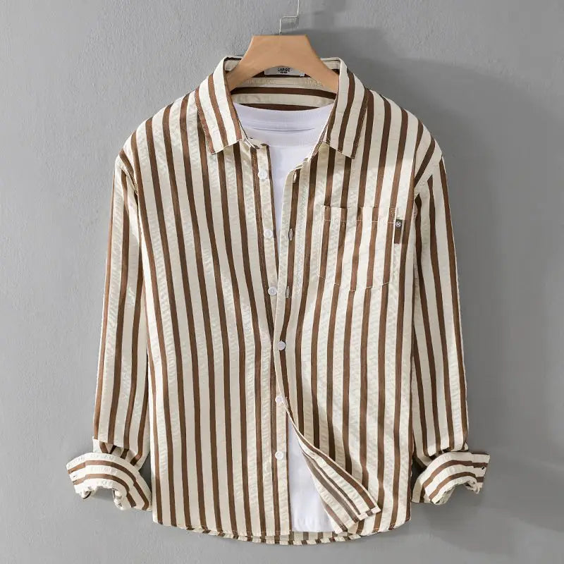 Norvielle Herren Gestreiftes Button-Down Hemd