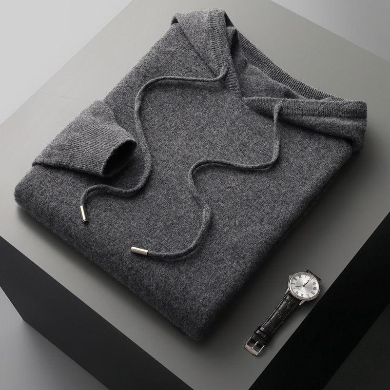 Merinohoodie Damen Herren Isoliert Warm