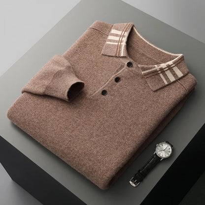 Herren Strickpullover Klassisch Winter Beige