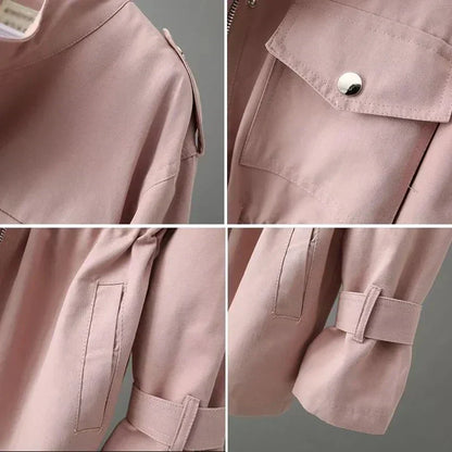 Damen Übergangsjacke Moderner Utility Schnitt Vielseitig