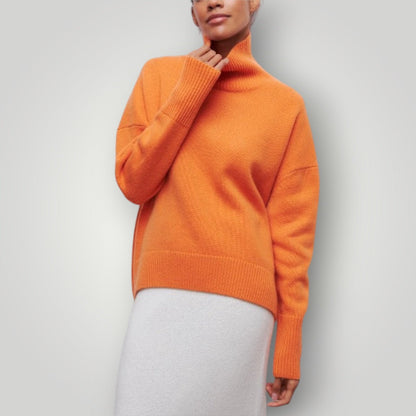 Damen Übergrößen Rollkragenpullover Warmer Strick