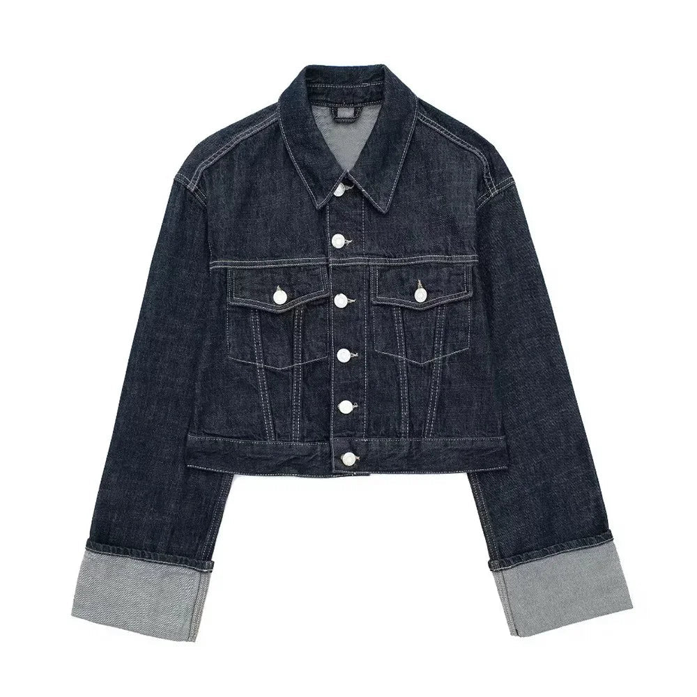 Norvielle Damen Denim-Jacke Stilvoll