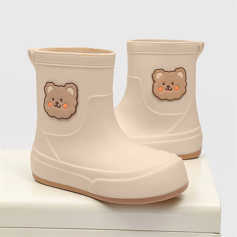 Gummiregenstiefel Wasserdicht Knöchellang Bärenmotiv