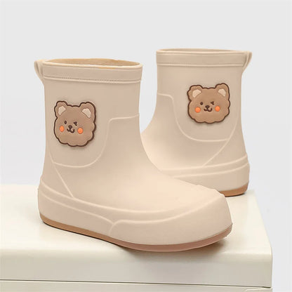 Gummiregenstiefel Wasserdicht Knöchellang Bärenmotiv