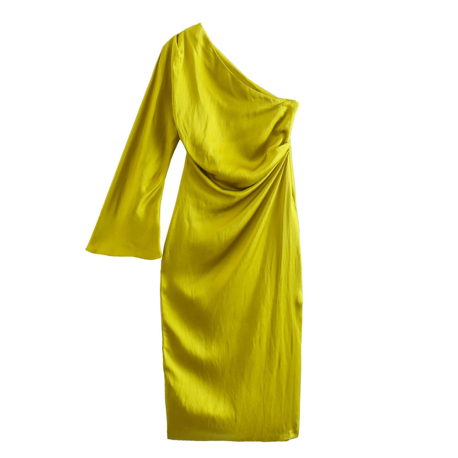 Norvielle Damen Satin Abendkleid