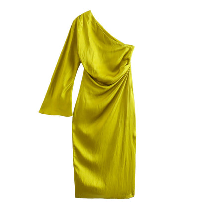 Norvielle Damen Satin Abendkleid