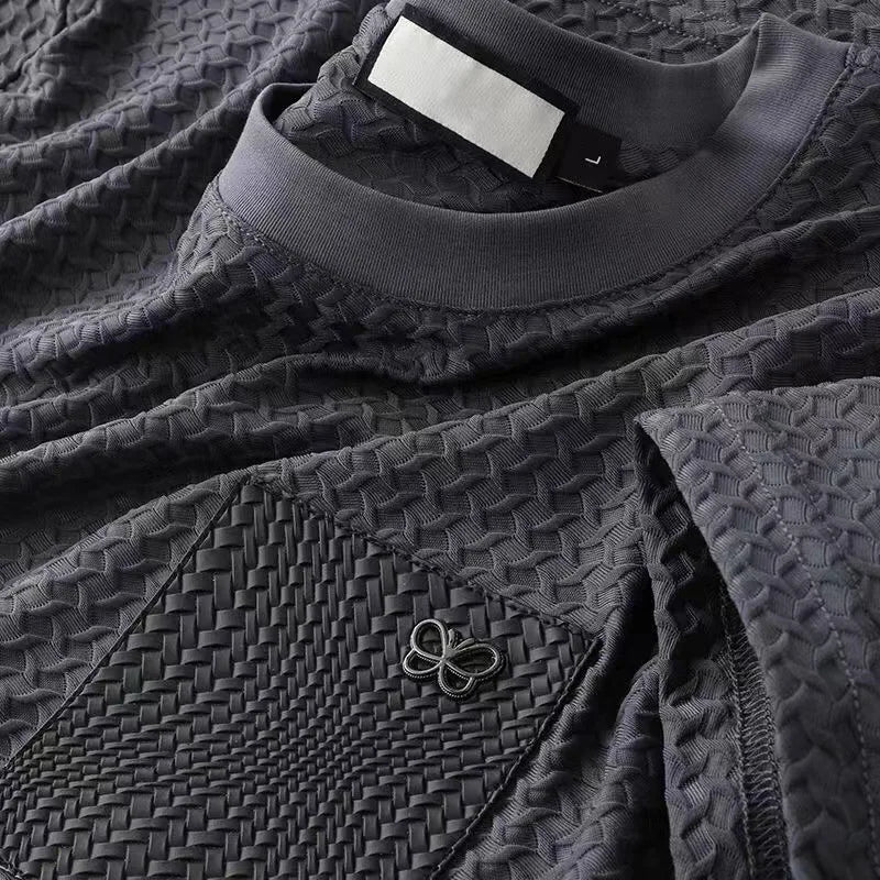 Kurzärmeliges T-Shirt Rundhals mit Brusttasche