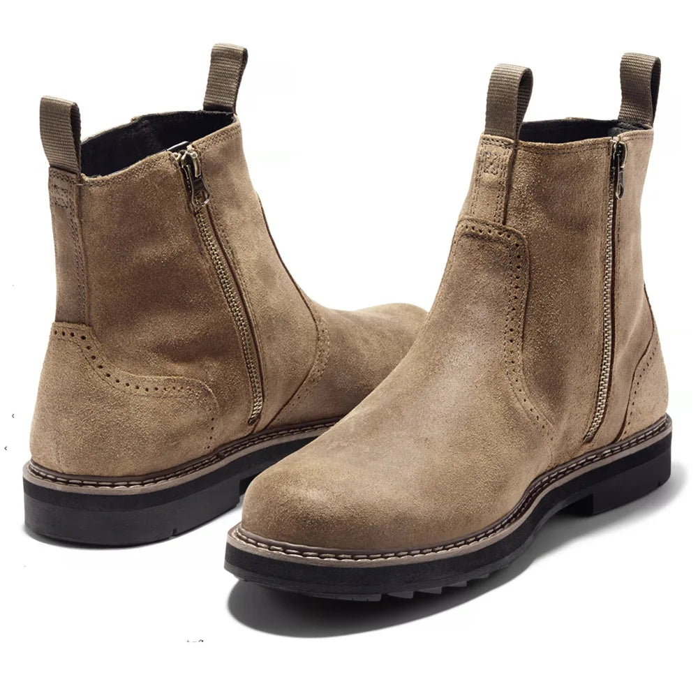Herren Chelsea Boots Elastisch Schwarz Pembroke - Norvielle