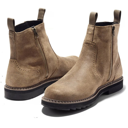 Herren Chelsea Boots Elastisch Schwarz Pembroke - Norvielle