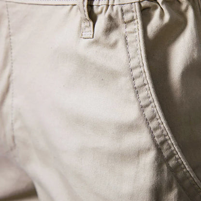 Herren Chino-Shorts mit Knopfleiste Beige