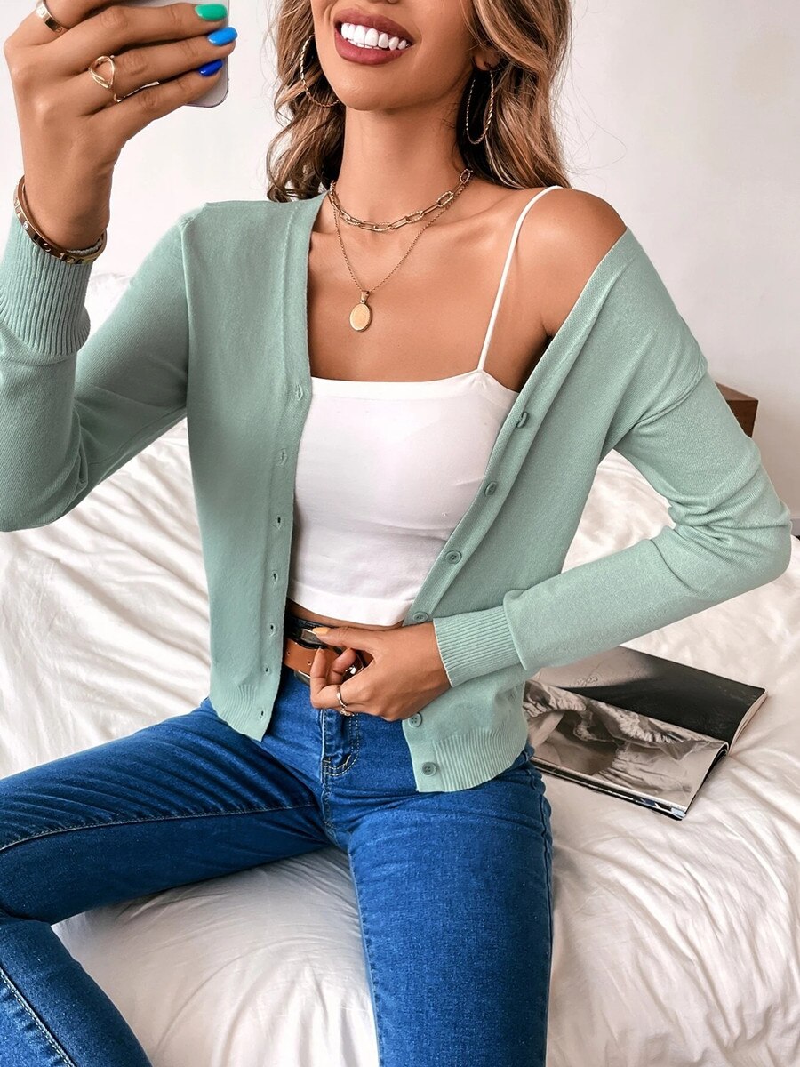 Norvielle Damen Cardigan Leicht Stilvoll