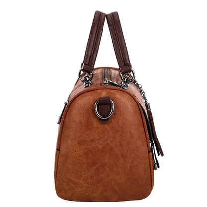 Norvielle Damen Handtasche Weiches Leder Reißverschluss