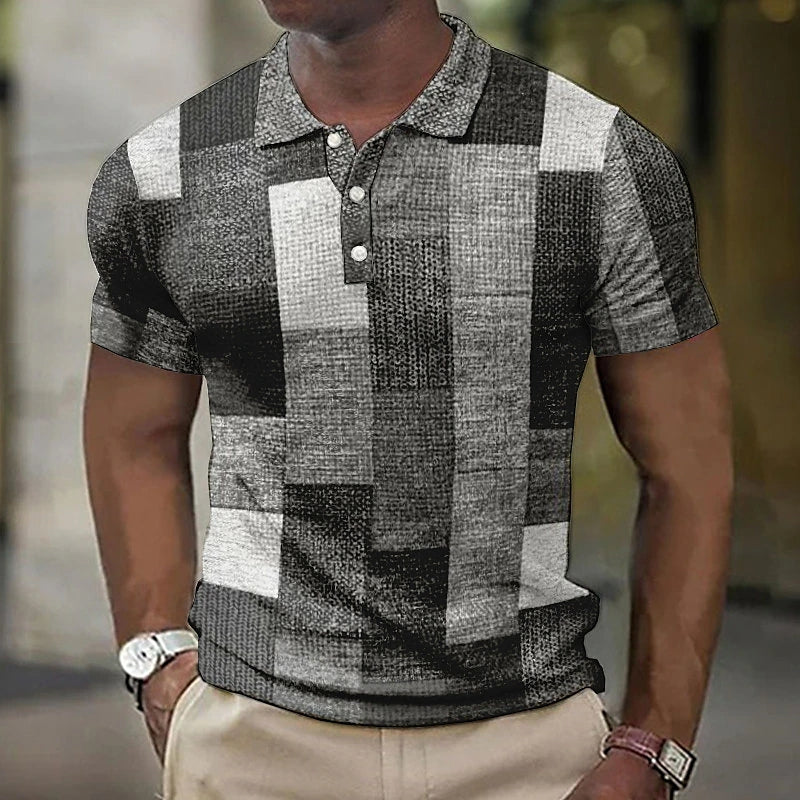 Stilvolles Poloshirt Bedruckt Mehrfarbig