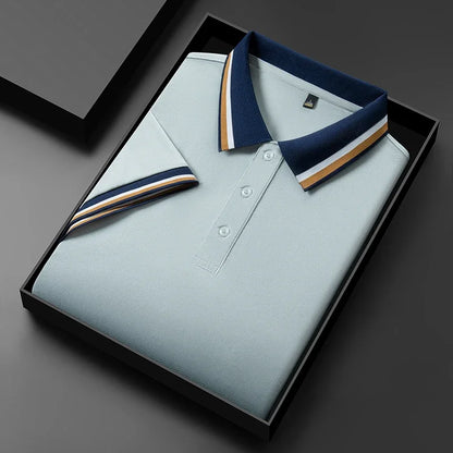 Herren Poloshirt Kurzarm Kontrastkragen