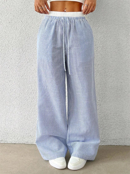 Norvielle Damenweite Gestreifte Hose