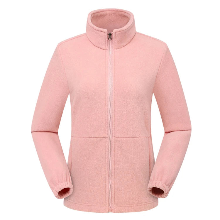 Damen Softjacke Weich Gefüttert Stehkragen Schwarz - Norvielle