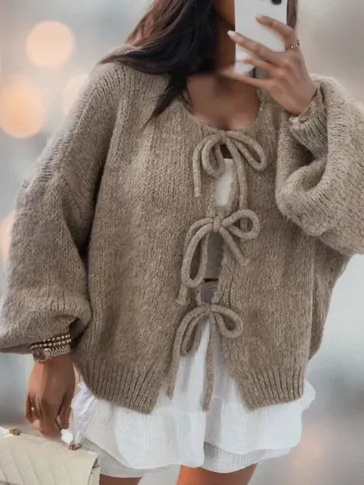 Damen Warme Strickjacke Langärmlig - Norvielle