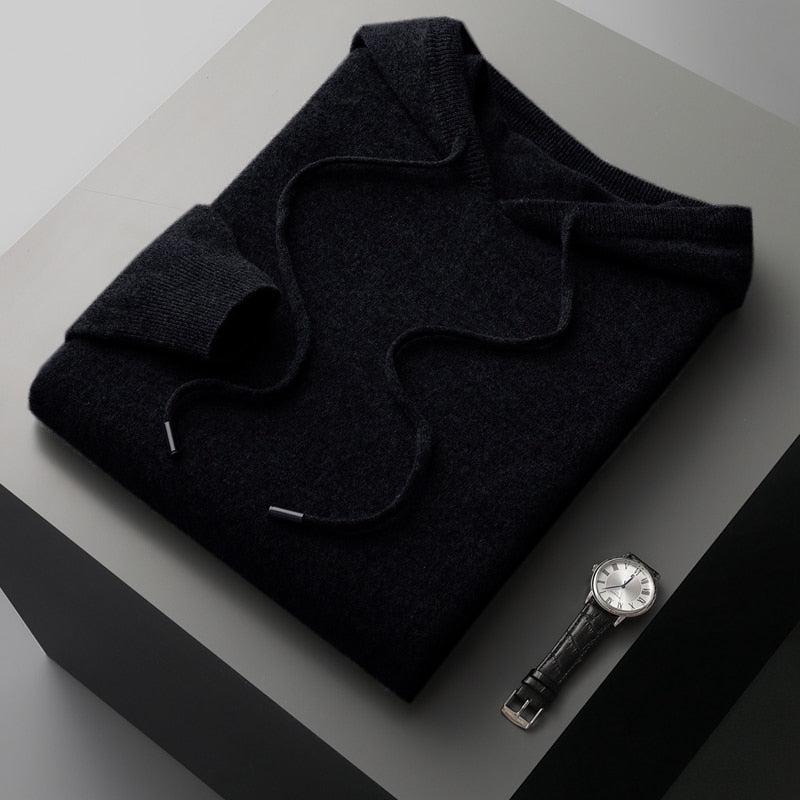 Merinohoodie Damen Herren Isoliert Warm
