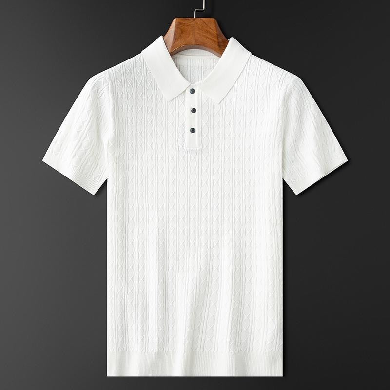 Herren Poloshirt Baumwolle Weiß - Norvielle