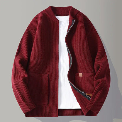 Herren Strickjacke Modern Reißverschluss Bequem