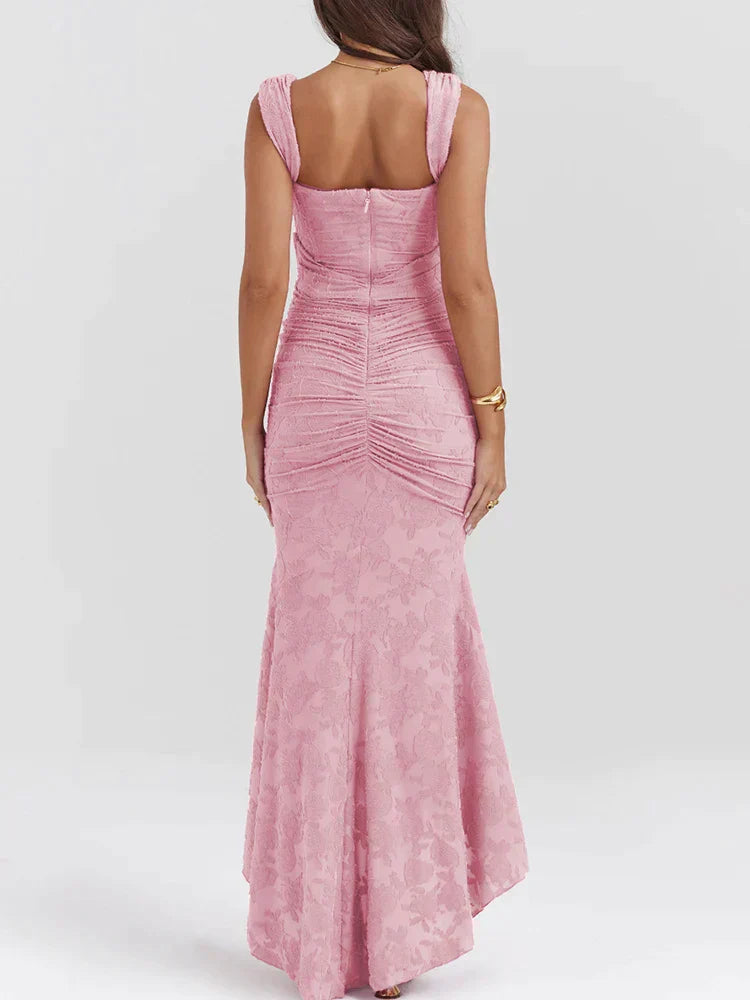 Spitzen-Abendkleid Schulterfrei Figurbetonter Schnitt