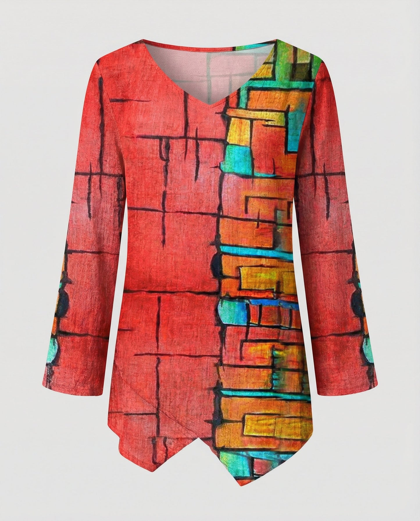 Damen V-Ausschnitt Oberteil Elegantes Design