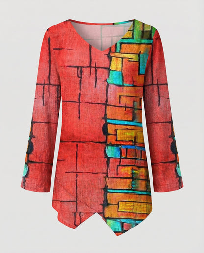 Damen V-Ausschnitt Oberteil Elegantes Design