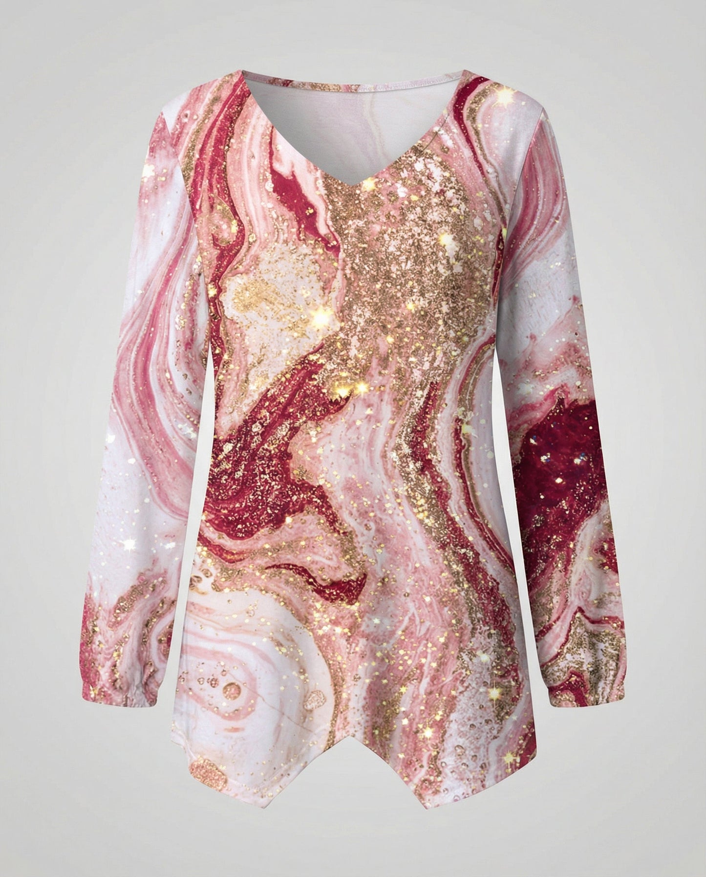 Damen V-Ausschnitt Oberteil Elegantes Design