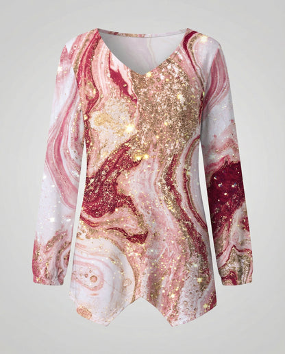 Damen V-Ausschnitt Oberteil Elegantes Design