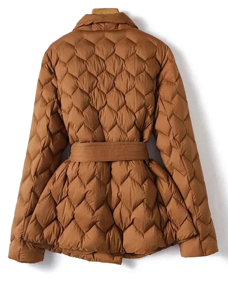 Damen Kurzjacke Taillenband