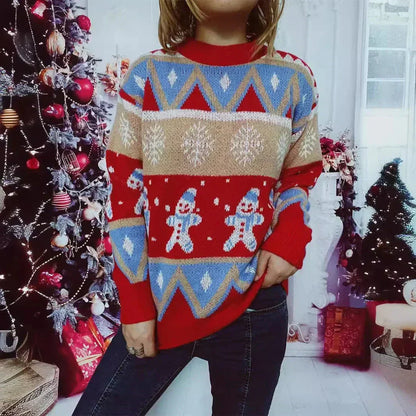 Damen Weihnachtspullover Warm Oversized - Norvielle