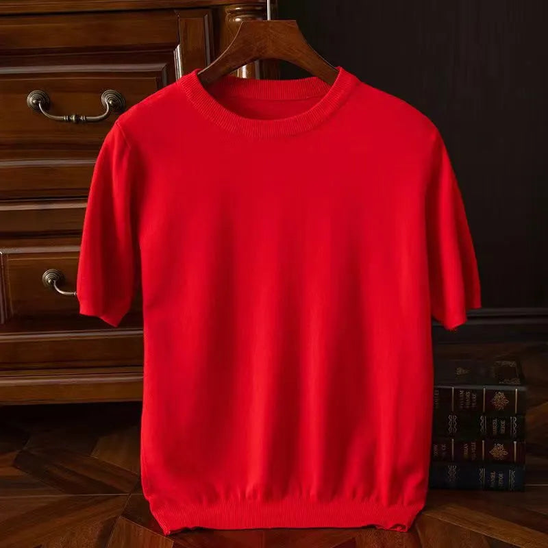 Norvielle Damen Kurzarm T-Shirt Elegantes Design Weiß