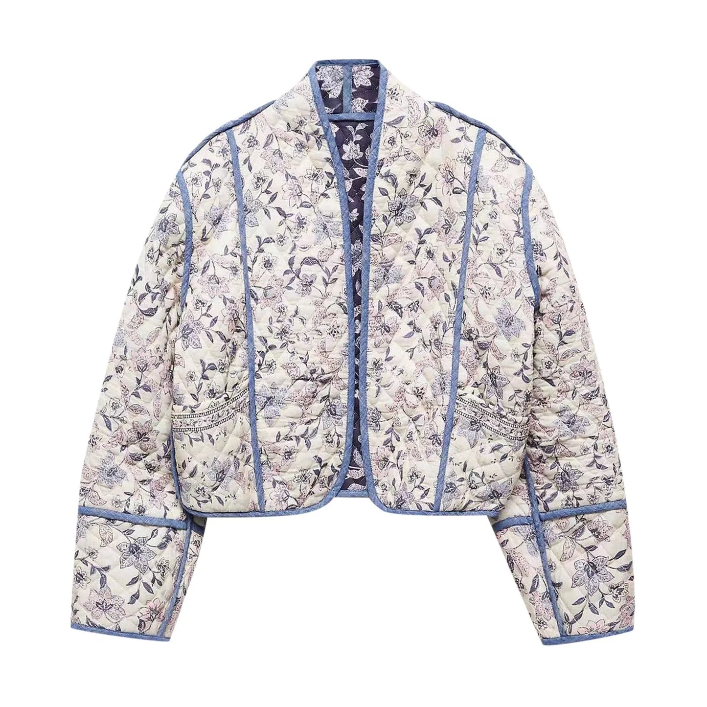 Fleur Quilted Jacke Reversible Design helle Seite
