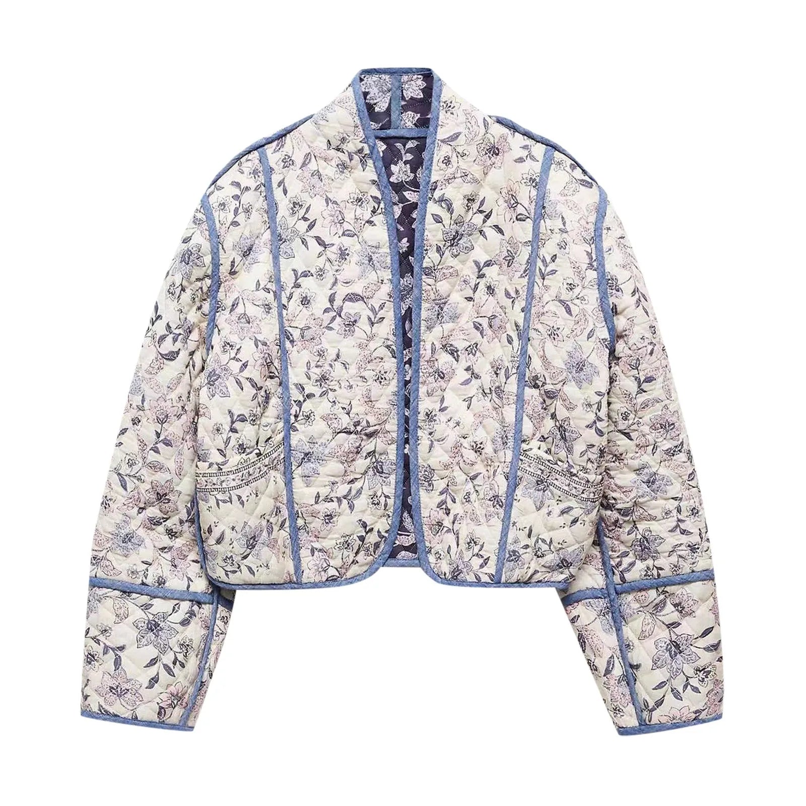 Fleur Quilted Jacke Reversible Design helle Seite
