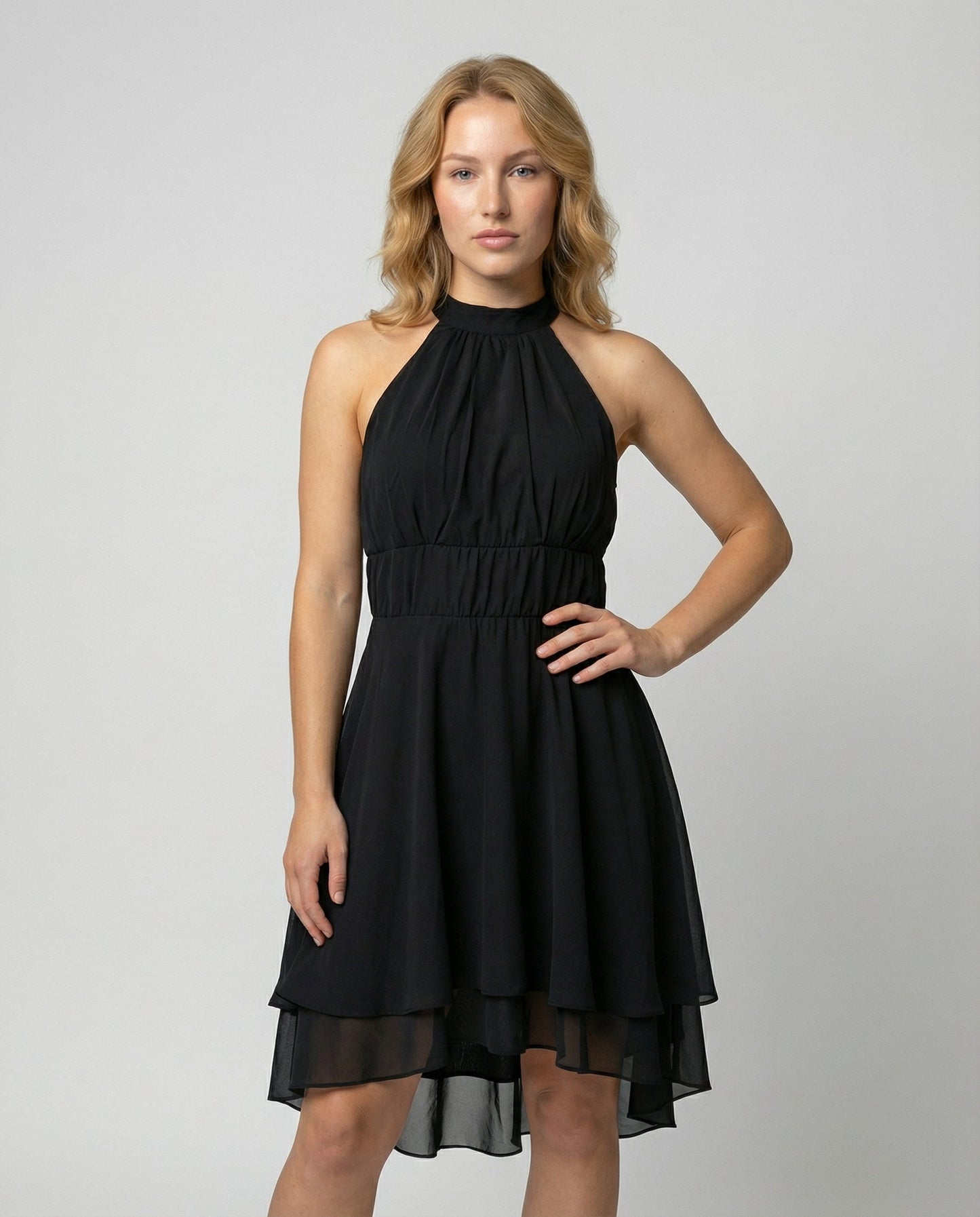 Damen Sommerkleid Rüschenkleid Pastellfarben - Norvielle