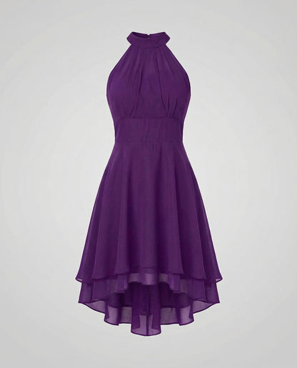 Damen Sommerkleid Rüschenkleid Pastellfarben