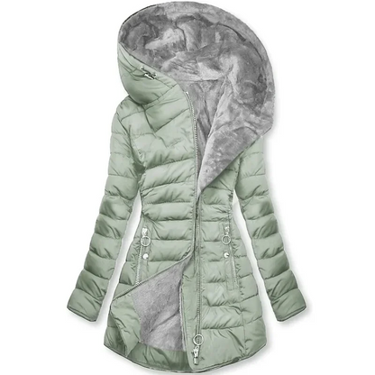 Norvielle Damen Daunenjacke Gefüttert Mit Kapuze