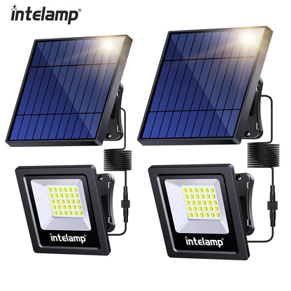 Solar LED Sicherheitsstrahler 2er-Pack 1200LM IP65 Wasserdicht - Norvielle