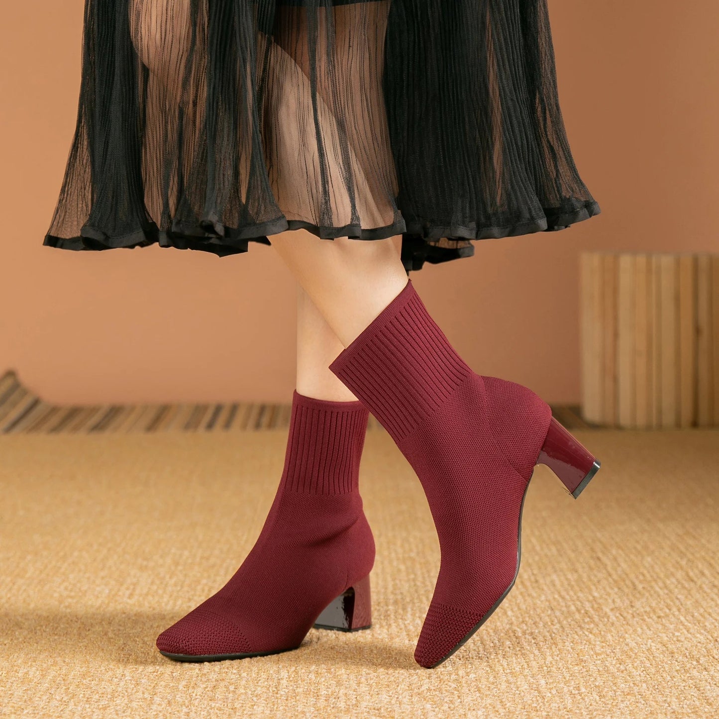 Norvielle Damen Stiefelette Leder