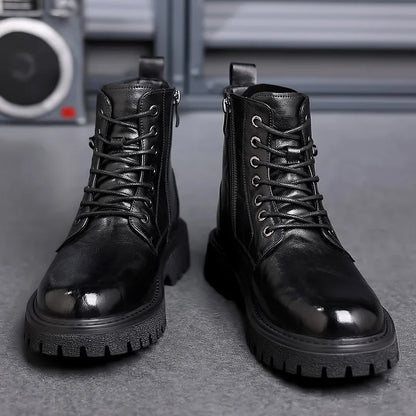 Herren Stiefel Schnürstiefel Geschlossen