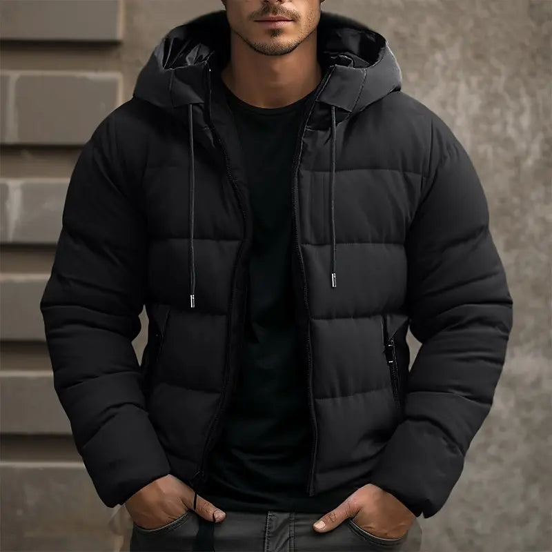 Herren Winterjacke Pufferbaustyle Voluminöse Füllung
