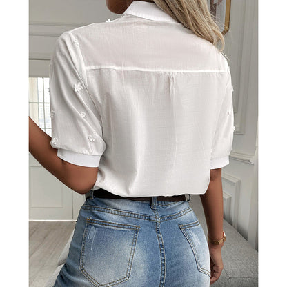 Weiße Damenbluse