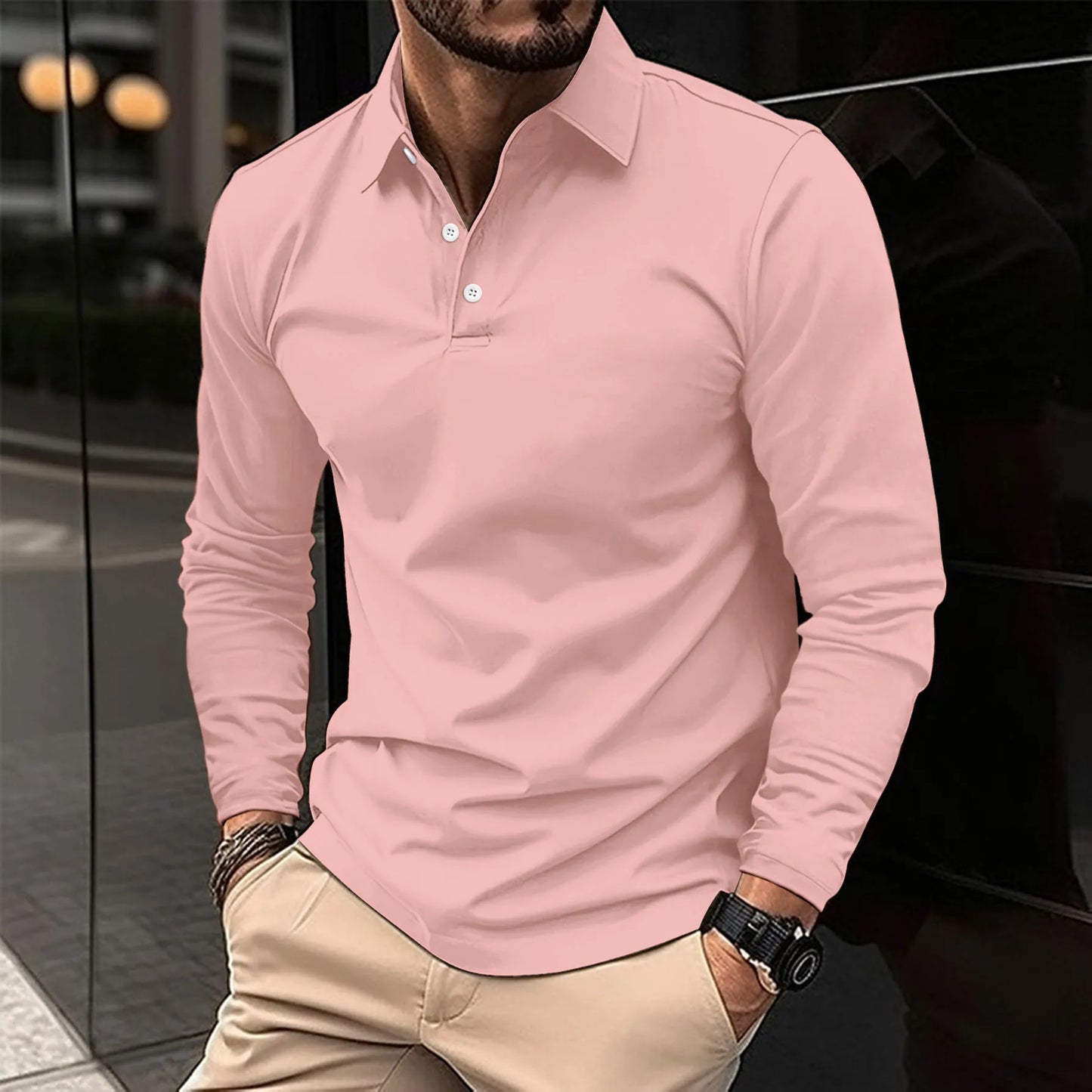 Herren Klassische Polo-Shirt Baumwolle Weiß