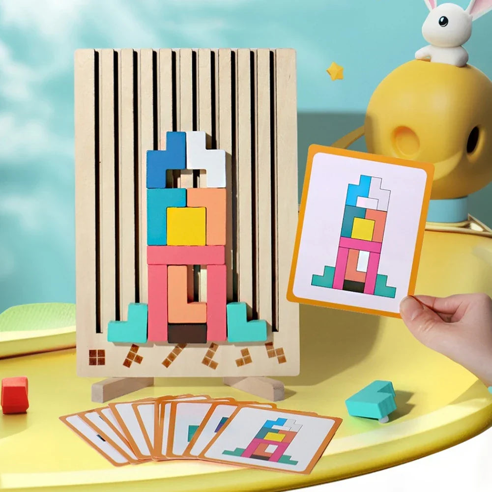 Holzpuzzle Tetris 3D für Kinder