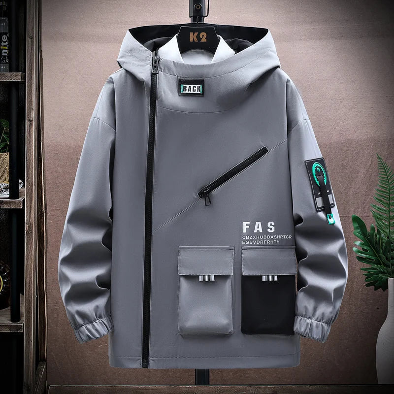 Herren Kapuzenjacke Wasserabweisend Mehrere Taschen