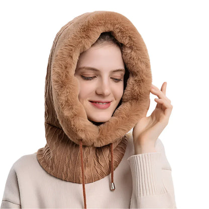 Kapuzenmütze Set Damen Warm Stilvoll - Norvielle