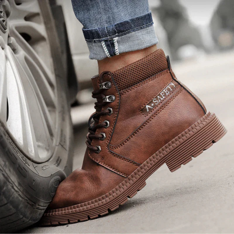 Herren Sicherheitsstiefel Wasserdicht Stahlkappe Rutschfest
